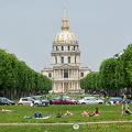 Distant view of Les Invalides from Marché Saxe-Breteuil